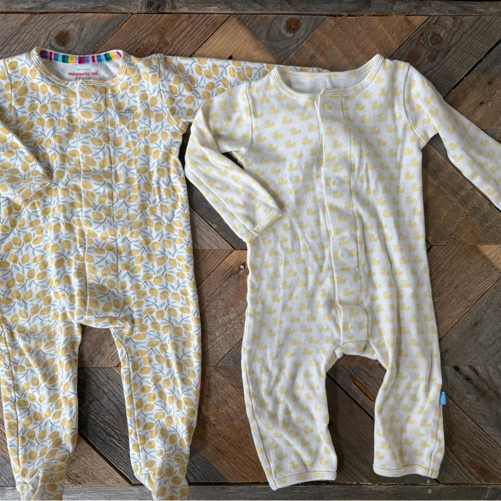 *SOLD* Gender neutral- Colorful Kids One Piece bundle - lemon and ducks